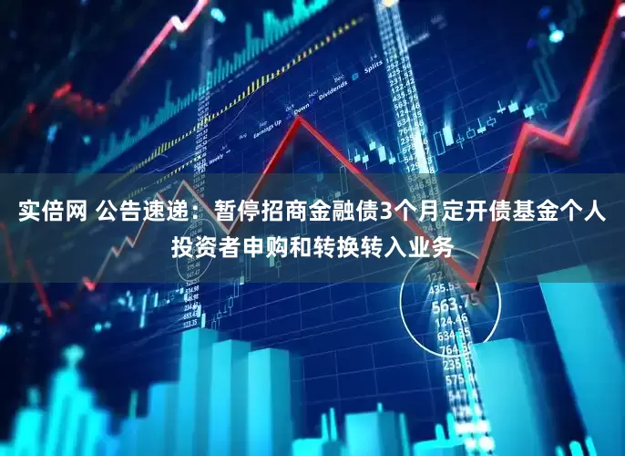 实倍网 公告速递：暂停招商金融债3个月定开债基金个人投资者申购和转换转入业务